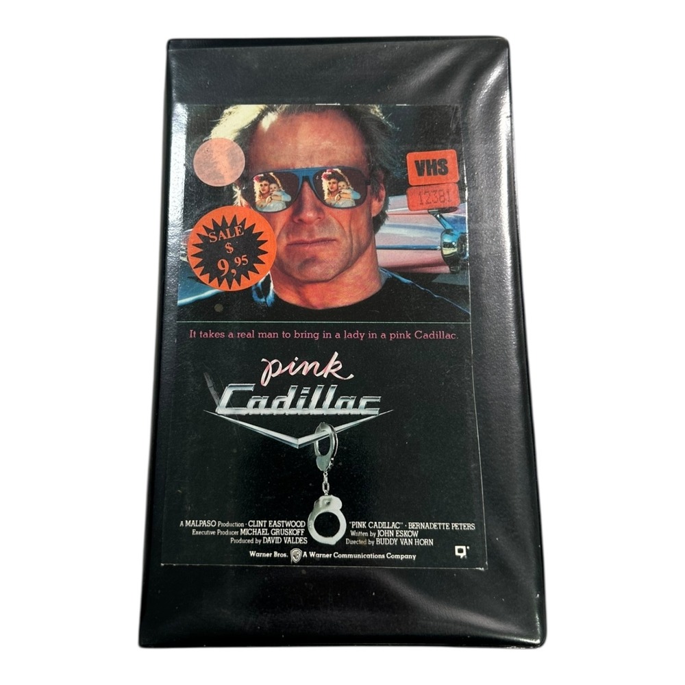 Pink Cadillac VHS Movie‎ Clint Eastwood Bernadette Peters Warner Home Video 1989